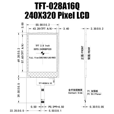 2.8 بوصة ST7789V SPI TFT وحدة ، ضوء الشمس قابل للقراءة شاشة TFT IPS