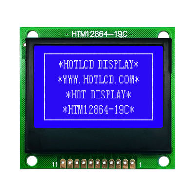 128X64 FSTN وحدة جرافيك LCD مع إضاءة خلفية بيضاء HTM12864-19C