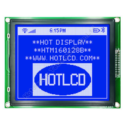 160X128 شاشة LCD زرقاء رسومية مع إضاءة خلفية بيضاء T6963C