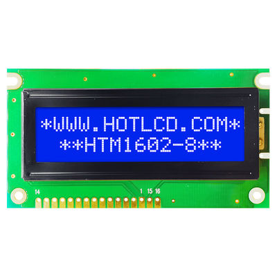 2X16 LCM حرف LCD وحدة مع إضاءة خلفية خضراء HTM1602-8