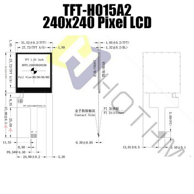 1.54 بوصة SPI Tft Lcd Display Lcd Module Ips 240x240 St7789 الشاشة الصناعية