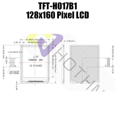 1.77 بوصة شاشة TFT LCD وحدة ST7735 128x160 بكسل شاشات الكريستال السائل مصنعين