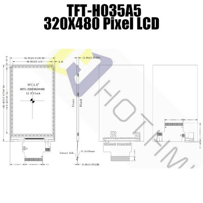 متعدد المشاهد LCD اللون TFT وحدة عمودي للوحة أجهزة القياس TFT-H035A5HVTST3N45