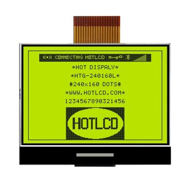 18PIN 240x160 COG LCD وحدة UC1698 مع إضاءة خلفية بيضاء جانبية HTG240160L