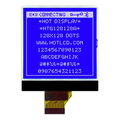 128X128 رقاقة على شاشة LCD زجاجية ، شاشة عرض LCD أحادية اللون UC1617S HTG128128A