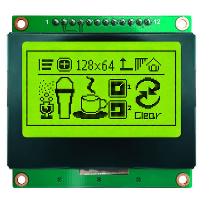 وحدة عرض الرسوم البيانية FSTN 128x64 وحدة قياسية COB LCD