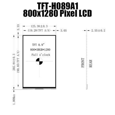 8.9 بوصة 800x1280 LCD IPS العرض الصناعي مراقب TFT LCD الشركة المصنعة