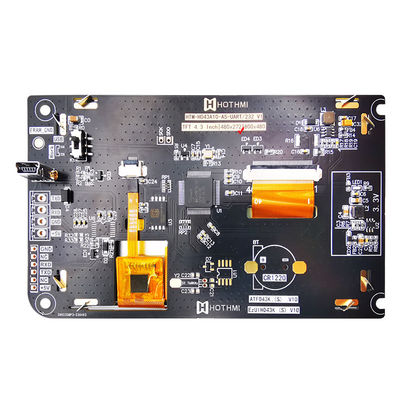4.3 بوصة UART شاشة تعمل باللمس بالسعة شاشة TFT LCD 480x272 مع لوحة تحكم LCD