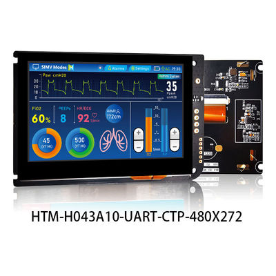 4.3 بوصة UART شاشة تعمل باللمس بالسعة شاشة TFT LCD 480x272 مع لوحة تحكم LCD