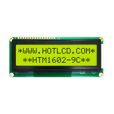 شاشة عرض LCD مقاس 16 × 2 شخصية STN + مسلسل رمادي مع إضاءة خلفية صفراء خضراء